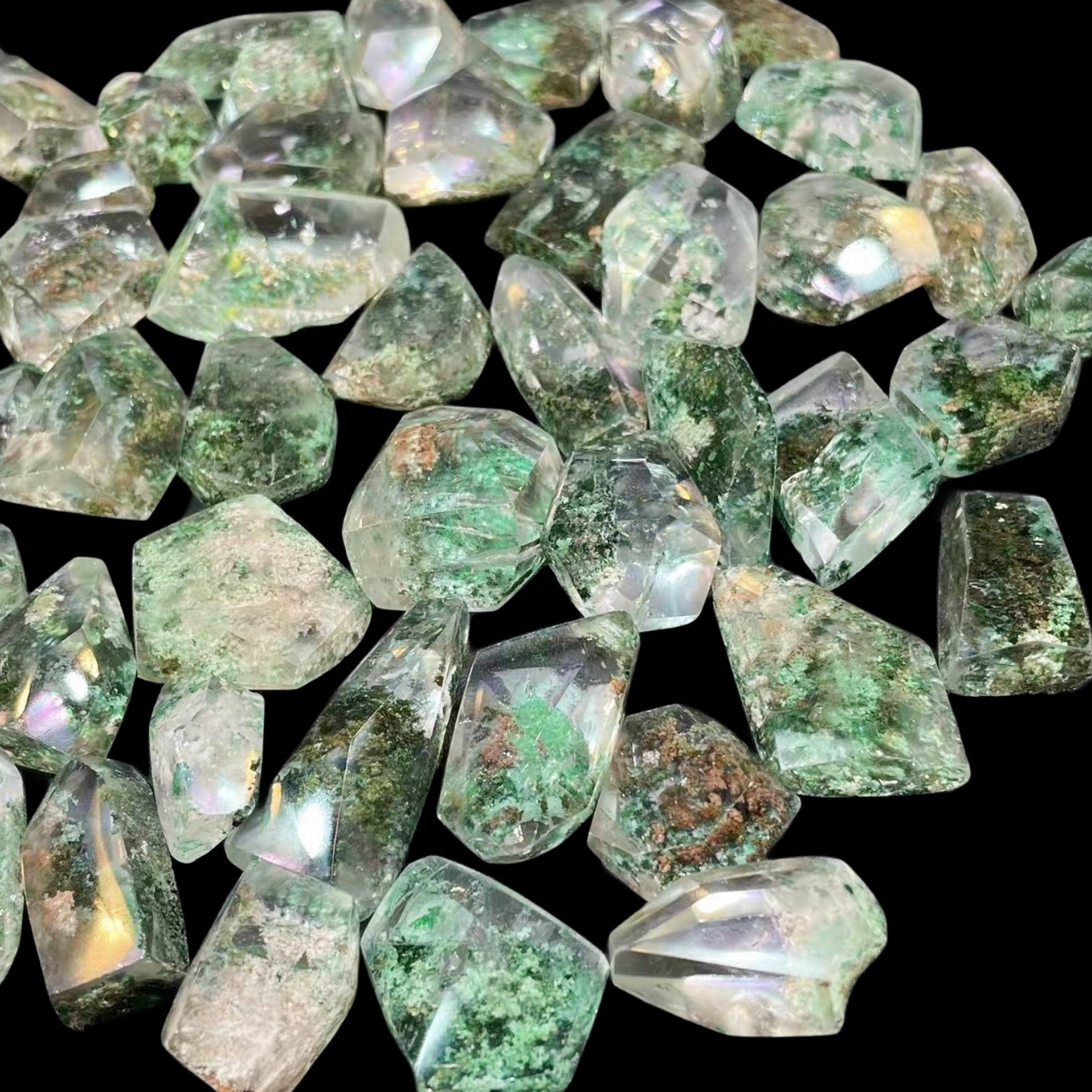 Green Phantom Quartz Irregular Pendants GEMROCKY-Jewelry-