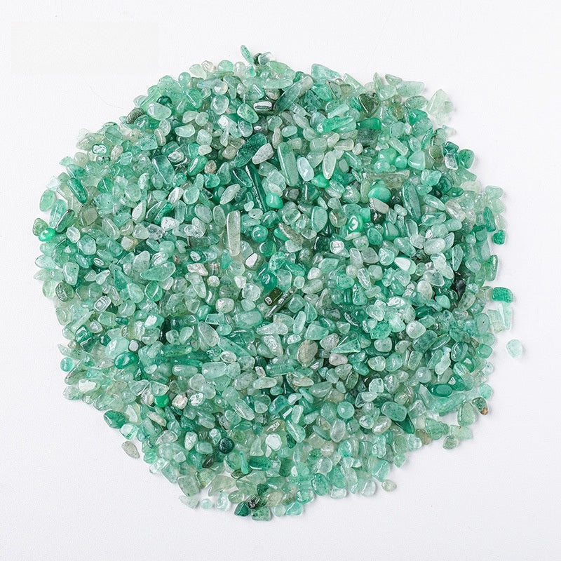 Green Strawberry Quartz Chips GEMROCKY-Tumbles-