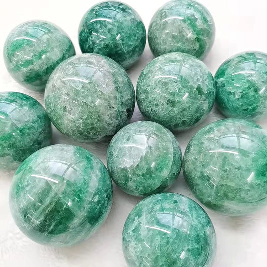 Green Strawberry Quartz Spheres GEMROCKY-Spheres-