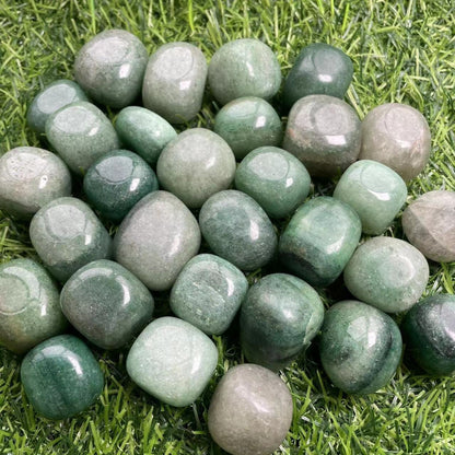 Green Strawberry Quartz Tumble Stones GEMROCKY-Tumbles-