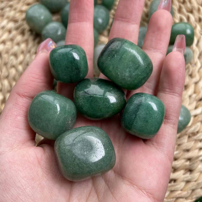 Green Strawberry Quartz Tumble Stones GEMROCKY-Tumbles-