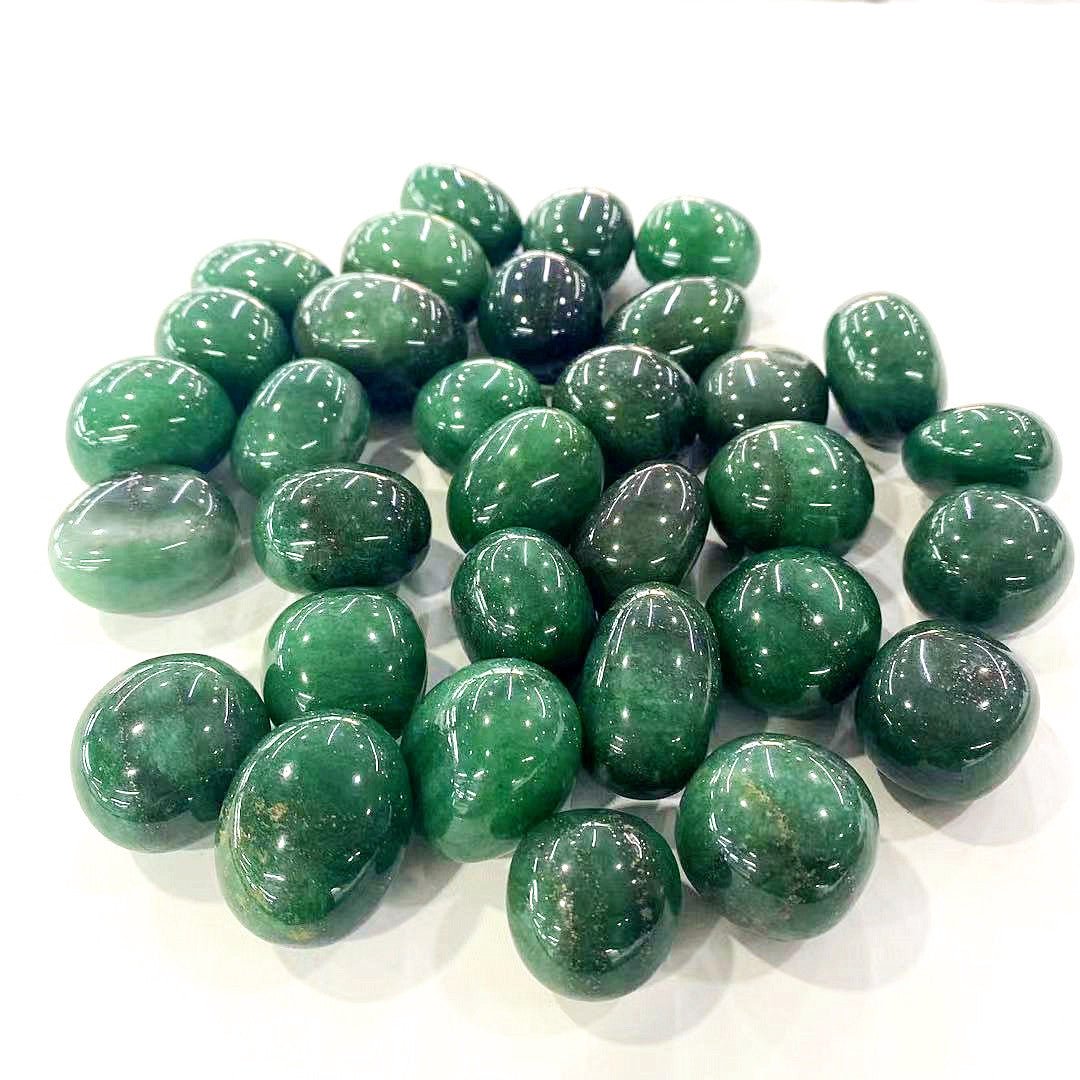 Green Strawberry Quartz Tumble Stones GEMROCKY-Tumbles-