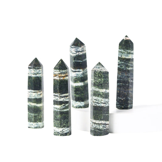 Green Zebra Jasper Point Wands GEMROCKY-Point Wands-