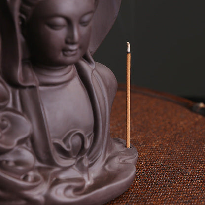 Guanyin Buddha Backflow Incense Burner Home Decor Ornaments GEMROCKY-Psychic-