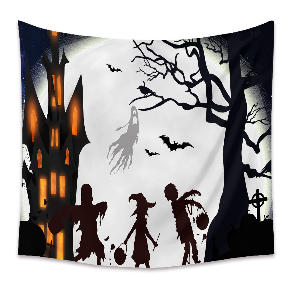 Halloween Holiday Background Cloth Horror Style Tapestry GEMROCKY-Decoration-73*95cm-10-