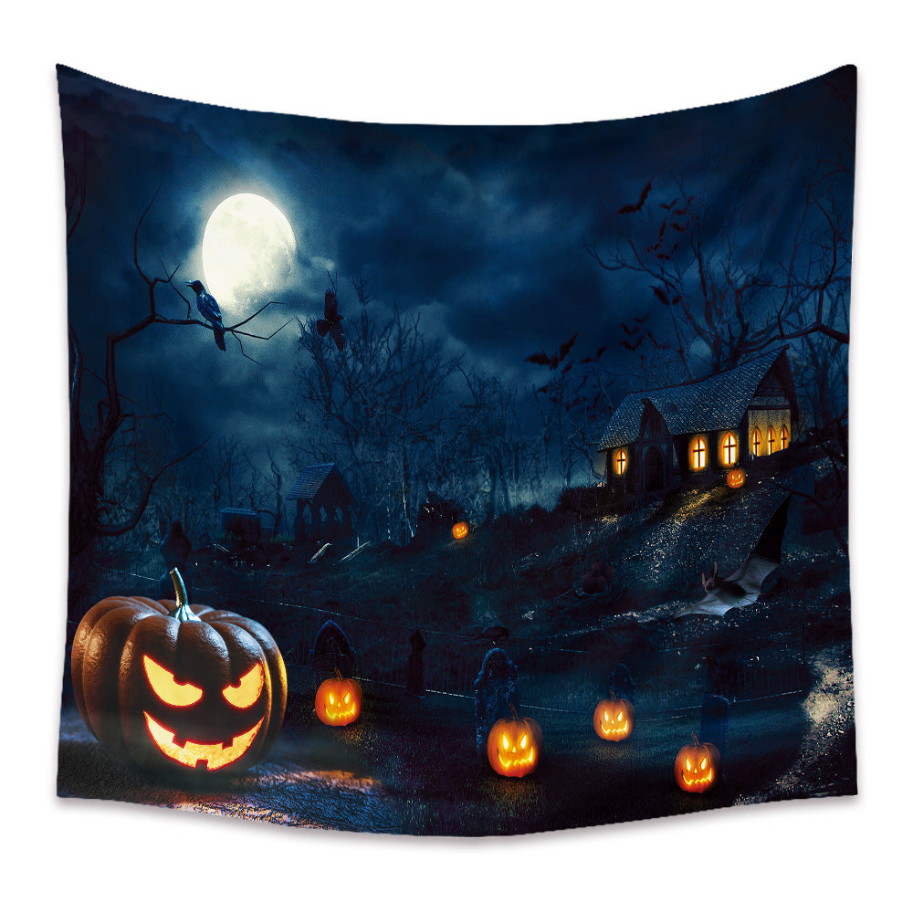 Halloween Holiday Background Cloth Horror Style Tapestry GEMROCKY-Decoration-73*95cm-2-