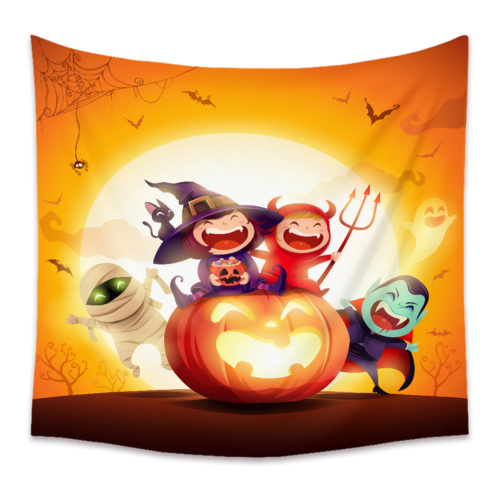 Halloween Holiday Background Cloth Horror Style Tapestry GEMROCKY-Decoration-73*95cm-4-