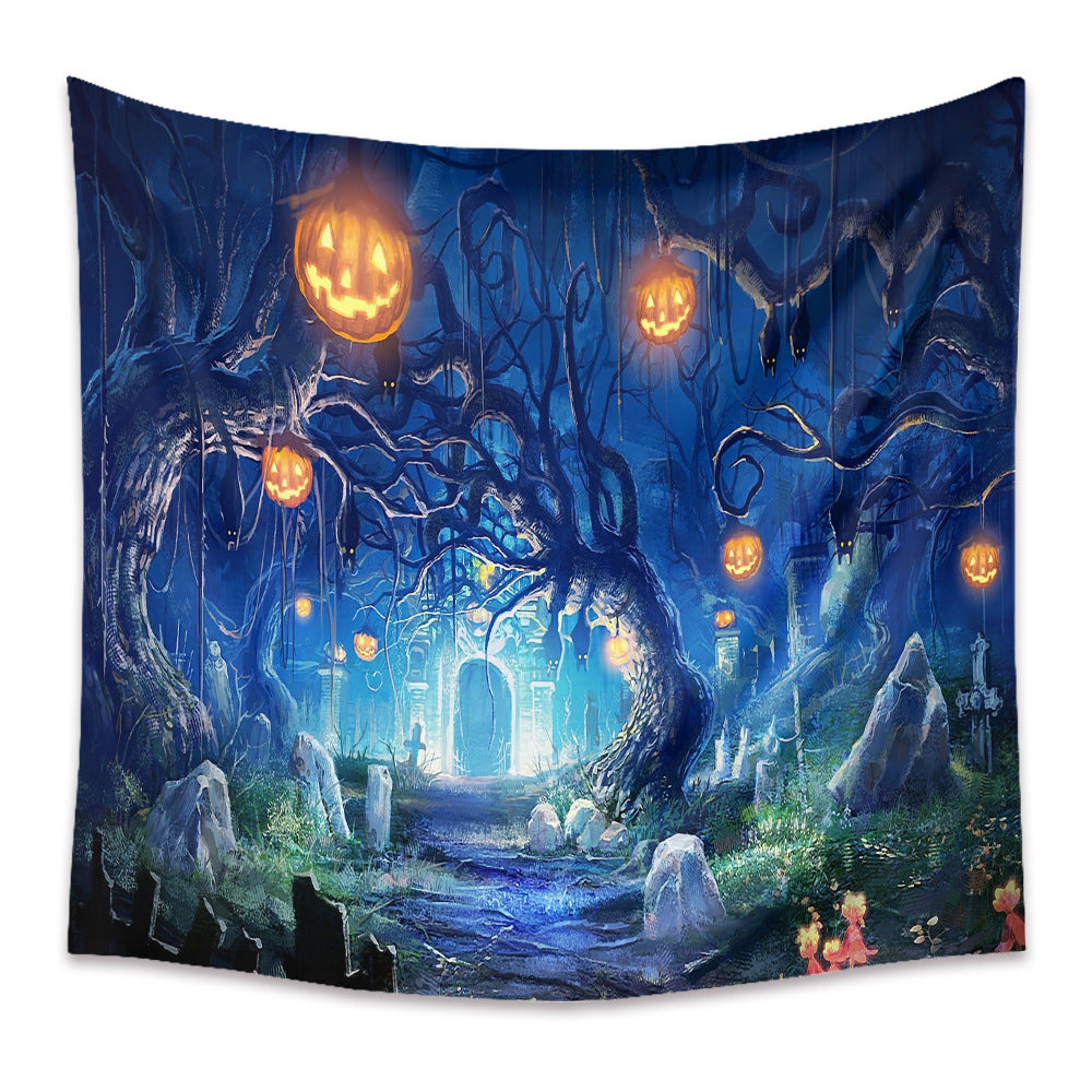 Halloween Holiday Background Cloth Horror Style Tapestry GEMROCKY-Decoration-73*95cm-9-