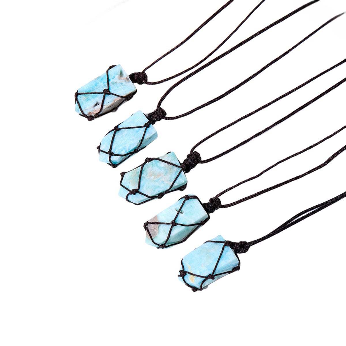 Hemimorphite Piece Pendant Necklaces GEMROCKY-Jewelry-