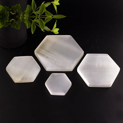 Hexagonal Selenite Orange White Plasterboard Ornaments GEMROCKY-Decoration-