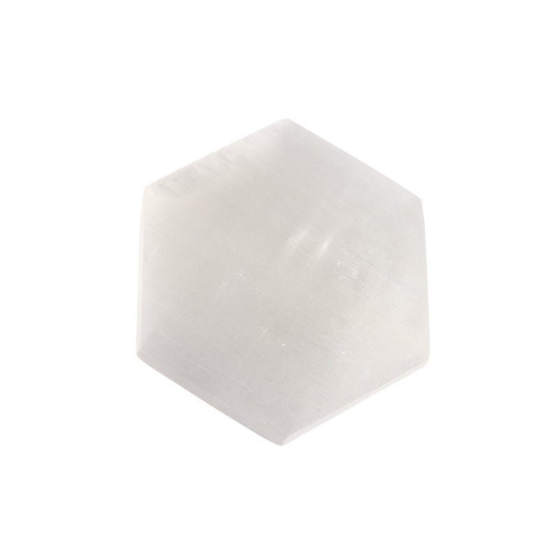 Hexagonal Selenite Orange White Plasterboard Ornaments GEMROCKY-Decoration-Orange Diameter 12.5*1.5cm-