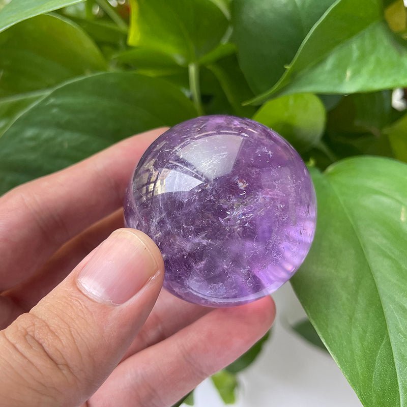 High Transpanrency Amethyst Spheres GEMROCKY-Spheres-