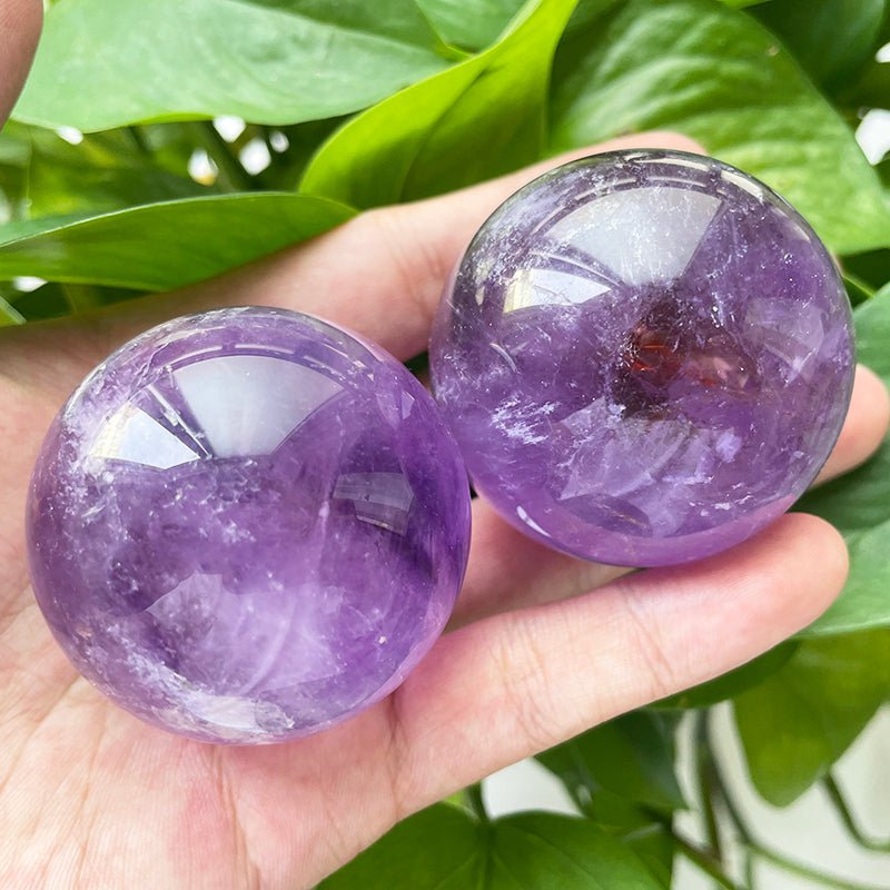 High Transpanrency Amethyst Spheres GEMROCKY-Spheres-