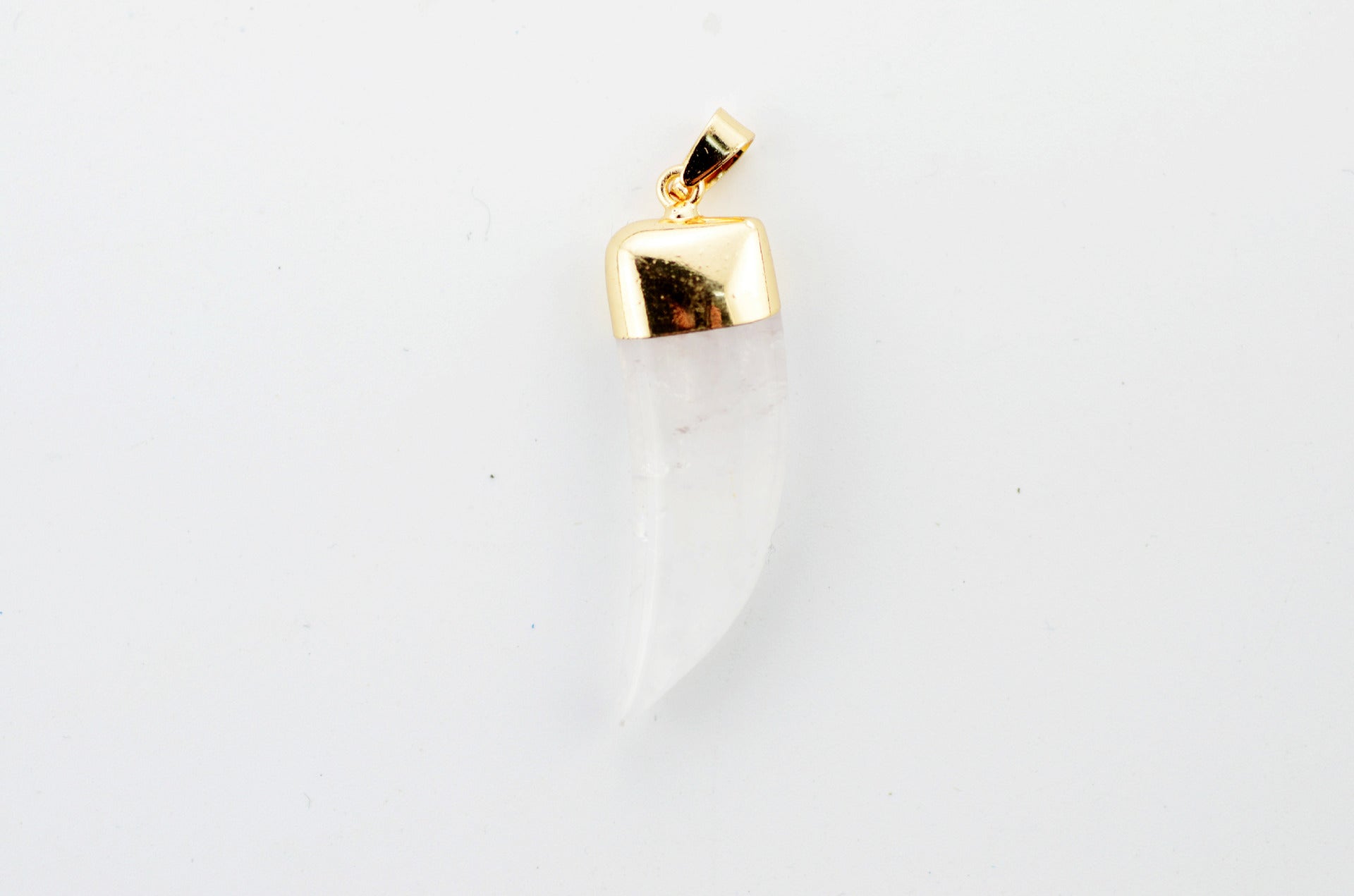 Horn Shape Crystal Pendants for Necklace GEMROCKY-Jewelry-Clear Quartz-