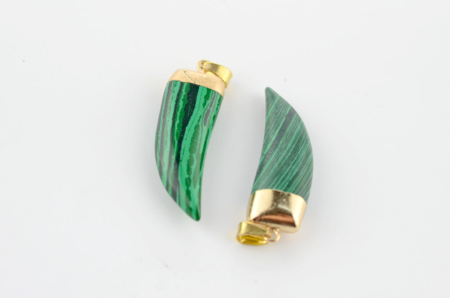 Horn Shape Crystal Pendants for Necklace GEMROCKY-Jewelry-Malachite-