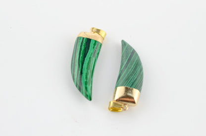 Horn Shape Crystal Pendants for Necklace GEMROCKY-Jewelry-Malachite-