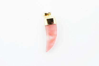 Horn Shape Crystal Pendants for Necklace GEMROCKY-Jewelry-Watermelon Red Stone-