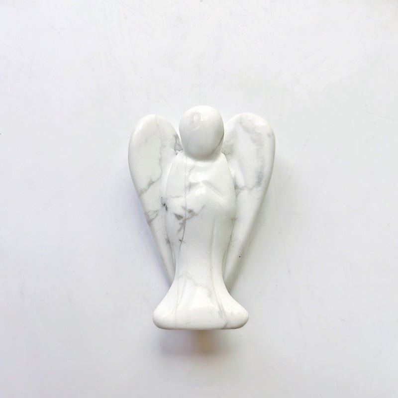 Howlite Angel 2 Inch GEMROCKY-Carvings-