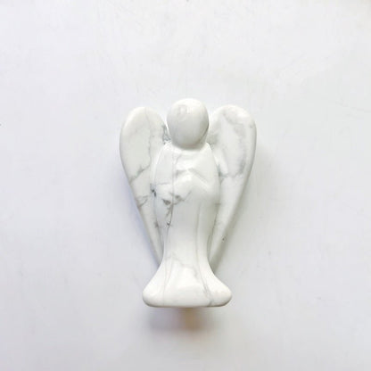 Howlite Angel 2 Inch GEMROCKY-Carvings-