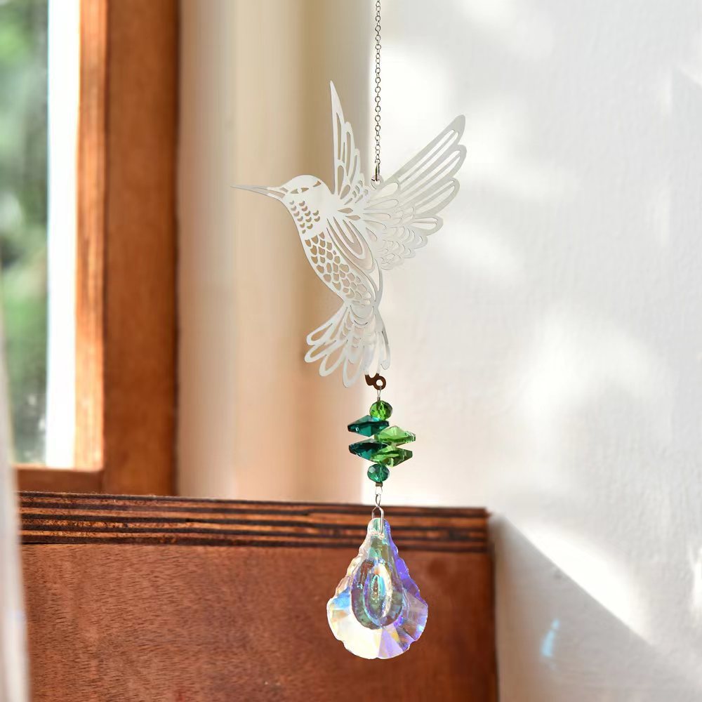 Hummingbird Drop Pendant Suncatcher Ornaments GEMROCKY-Decoration-