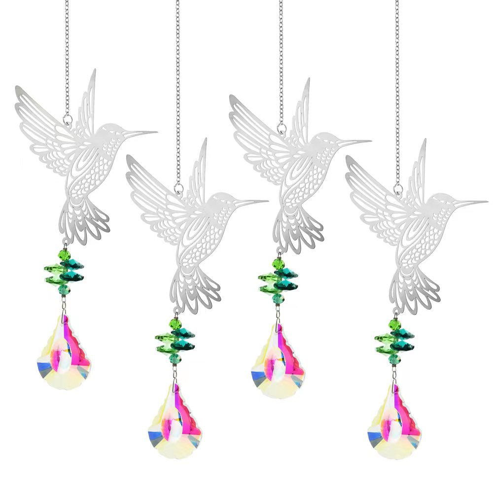 Hummingbird Drop Pendant Suncatcher Ornaments GEMROCKY-Decoration-