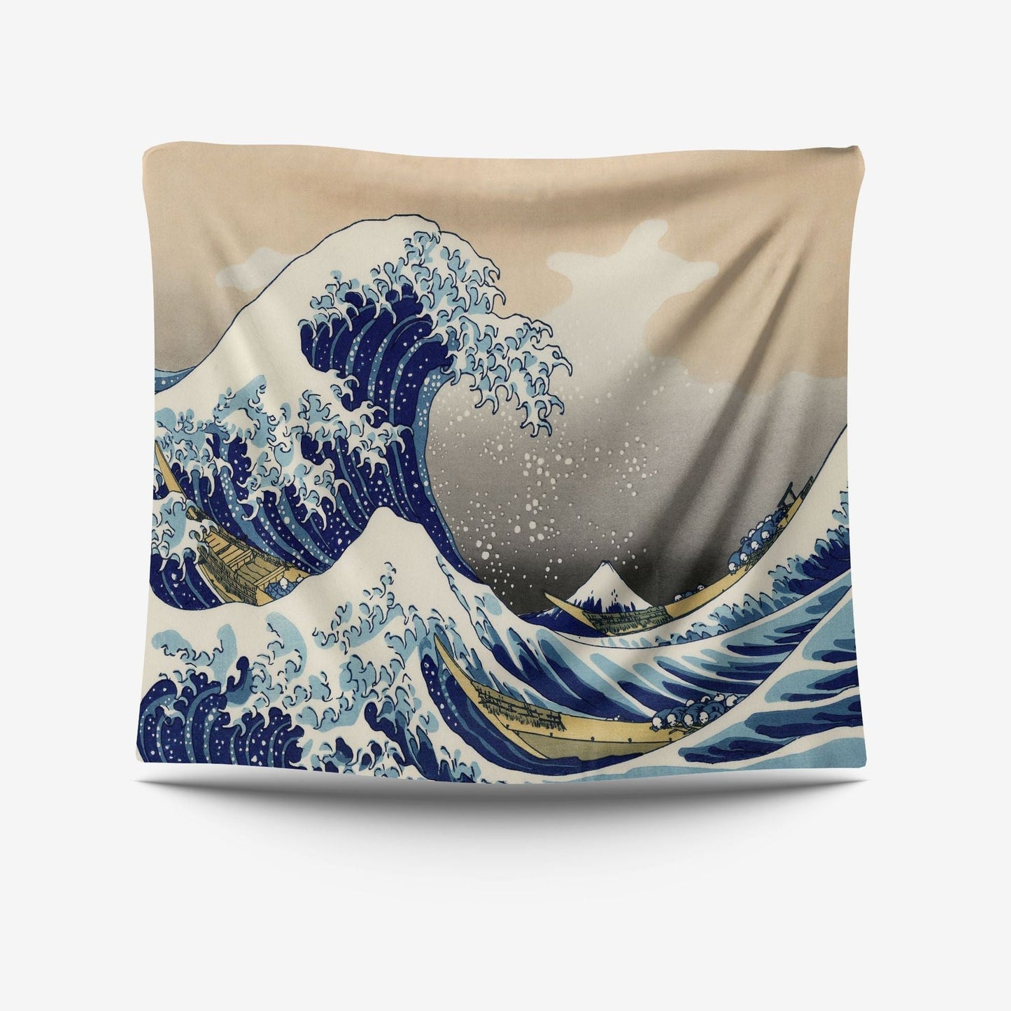 Japanese Ukiyo-e Background Cloth Kanagawa Surfing Tapestry GEMROCKY-Decoration-73*95cm-1-