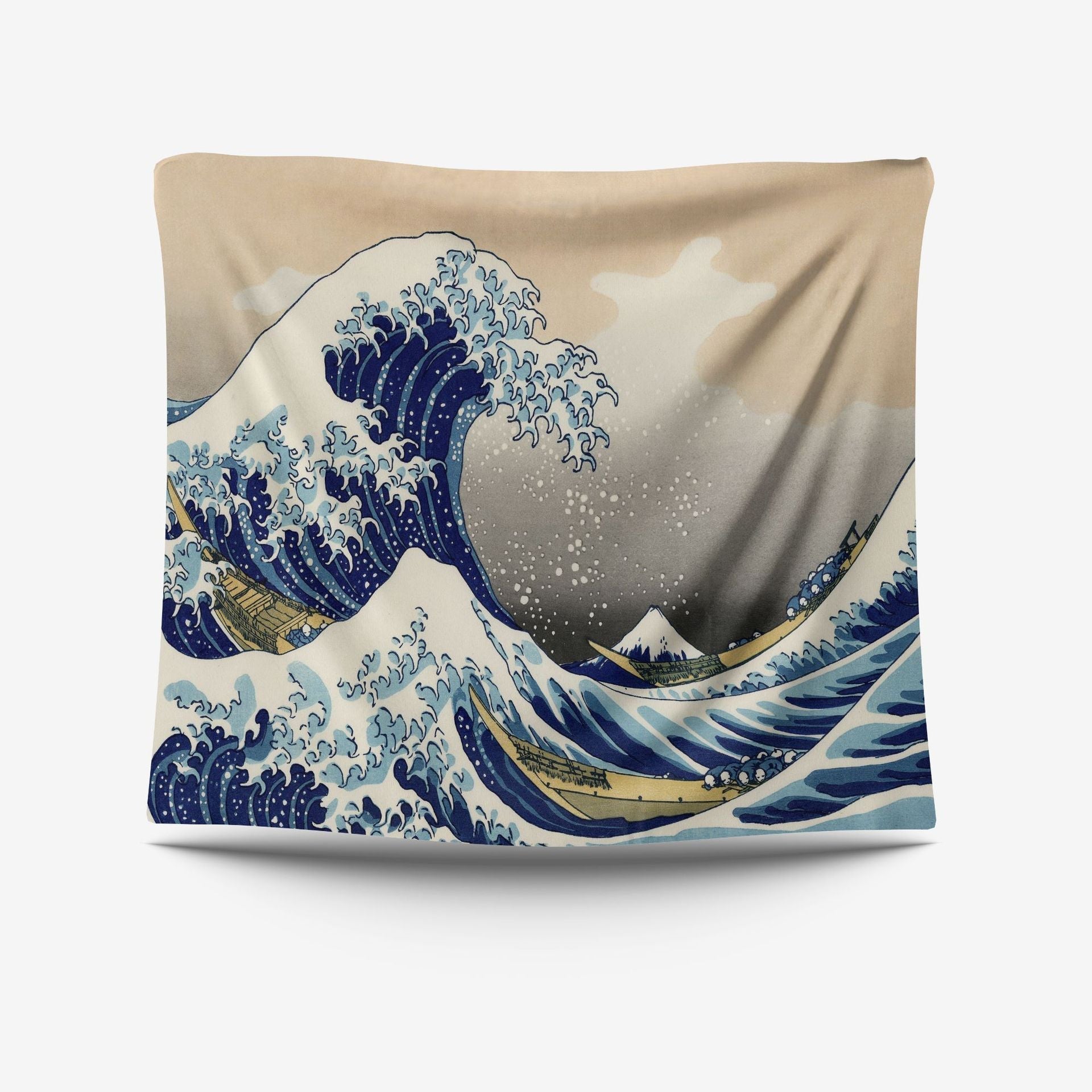 Japanese Ukiyo-e Background Cloth Kanagawa Surfing Tapestry GEMROCKY-Decoration-73*95cm-1-