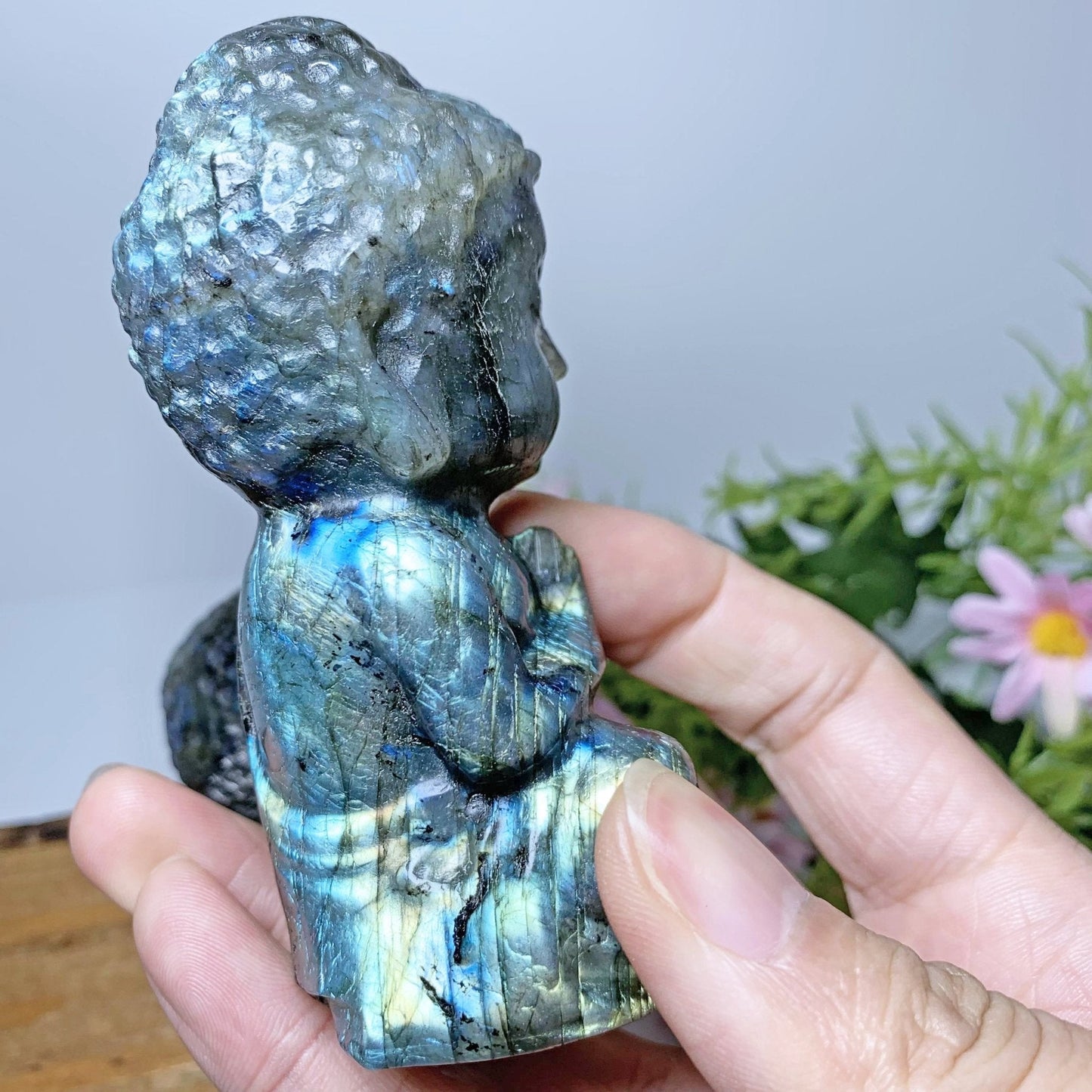 Labradorite Buddha Carvings GEMROCKY-Carvings-