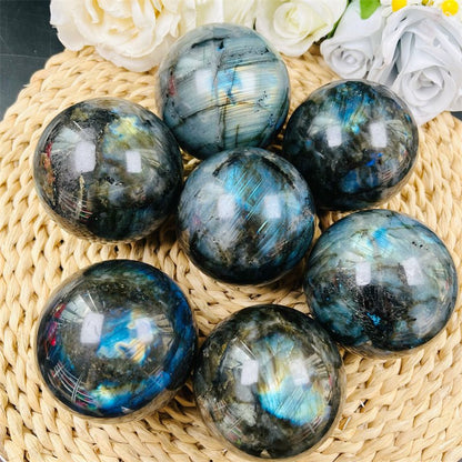 Labradorite High Flash Spheres GEMROCKY-Spheres-