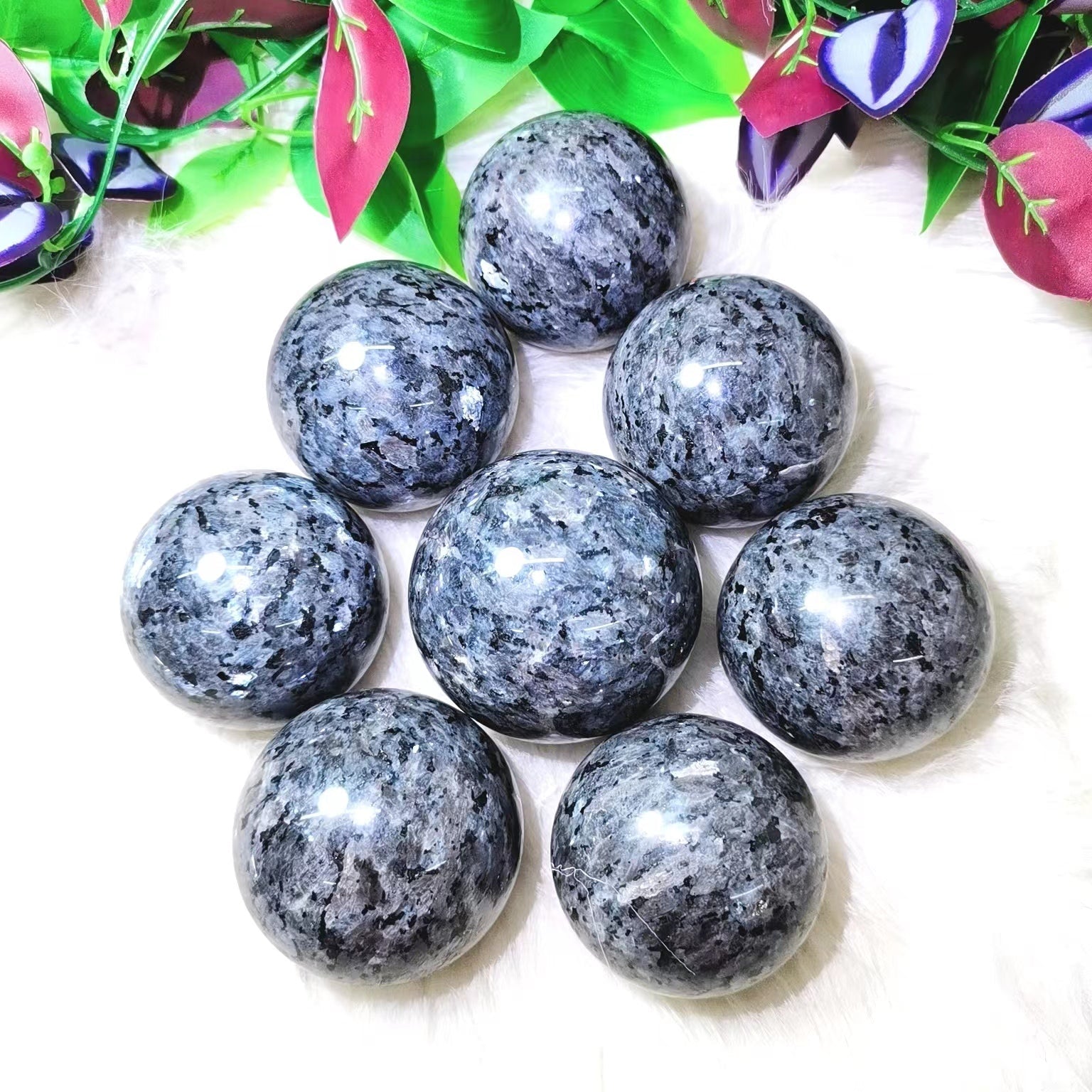 Larvikite Spheres GEMROCKY-Spheres-