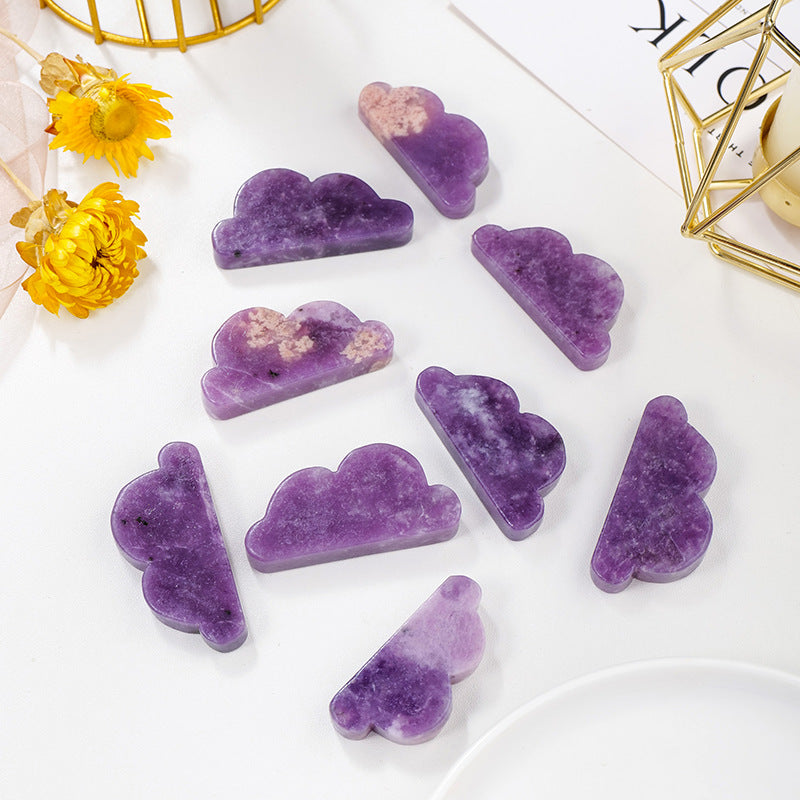 Lepidolite Cloud Carvings GEMROCKY-Carvings-