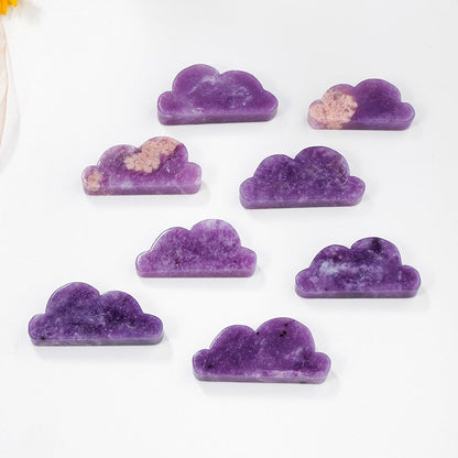 Lepidolite Cloud Carvings GEMROCKY-Carvings-