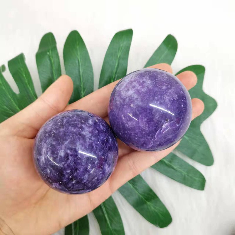 Lepidolite Spheres GEMROCKY-Spheres-