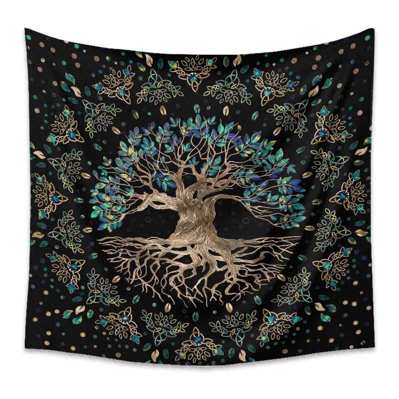 Life Tree Chakra Background Cloth Home Decor Tapestry GEMROCKY-Decoration-73*95cm-1-