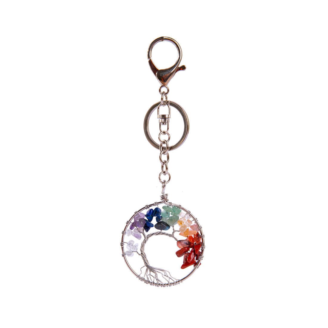 Life Tree Crystal Chip Chakra Key Chain Ornaments GEMROCKY-Decoration-2-