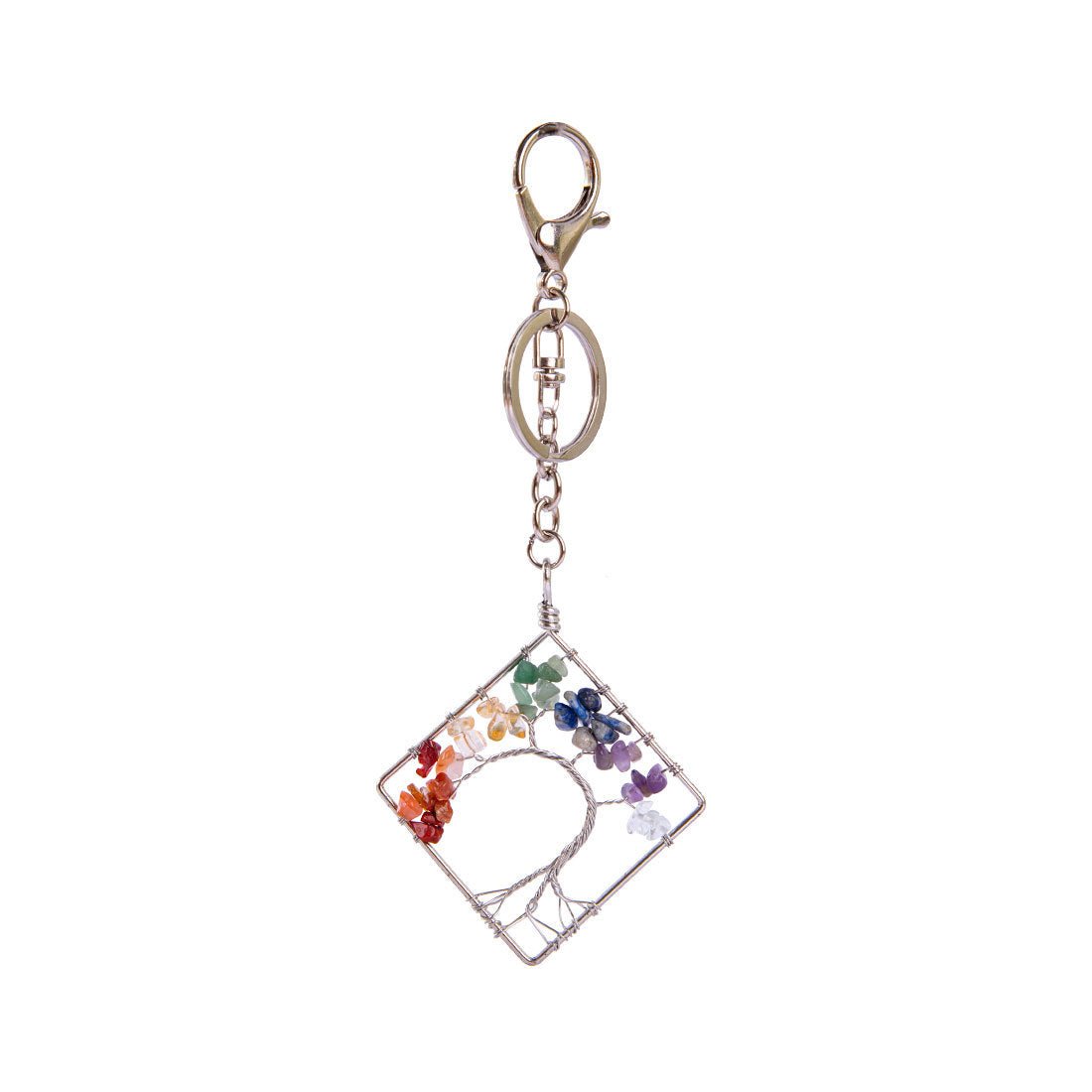 Life Tree Crystal Chip Chakra Key Chain Ornaments GEMROCKY-Decoration-3-