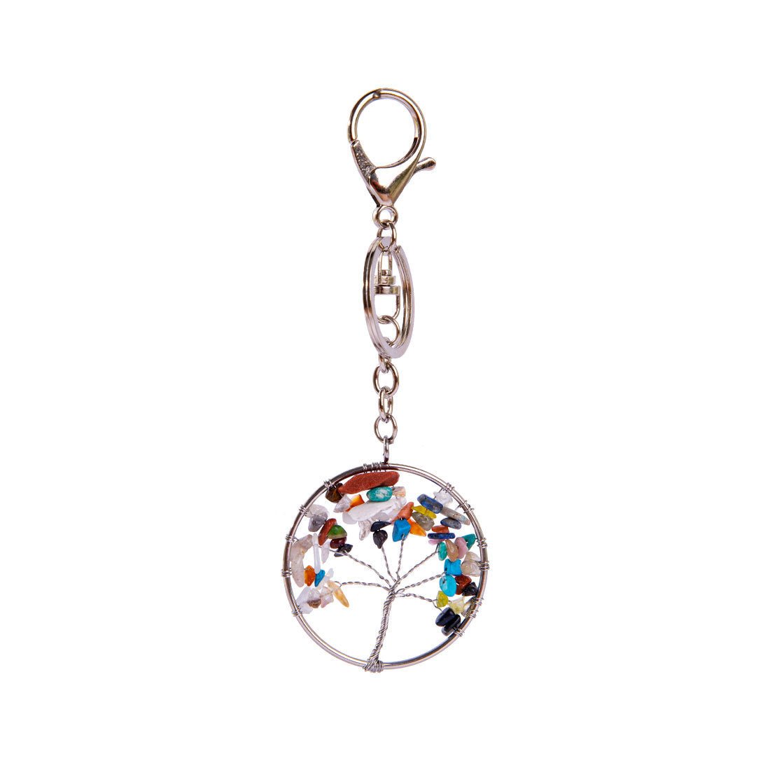 Life Tree Crystal Chip Chakra Key Chain Ornaments GEMROCKY-Decoration-4-