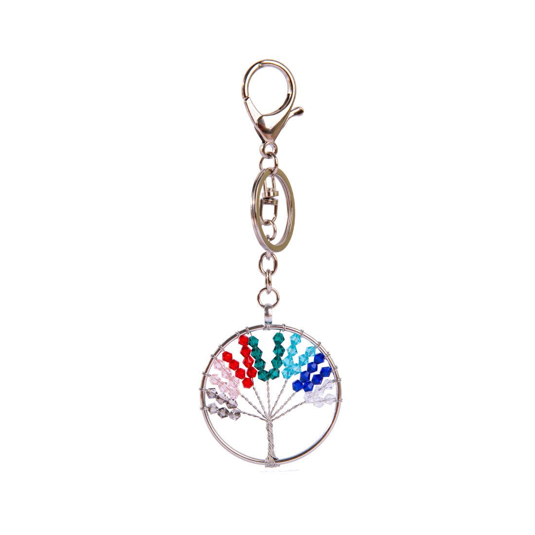 Life Tree Crystal Chip Chakra Key Chain Ornaments GEMROCKY-Decoration-5-