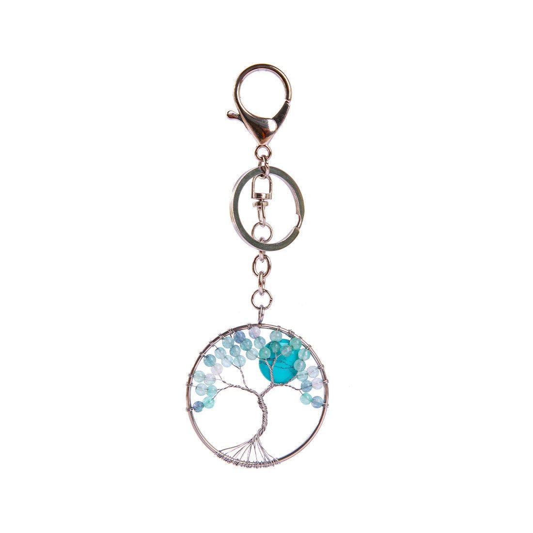 Life Tree Crystal Chip Chakra Key Chain Ornaments GEMROCKY-Decoration-6-