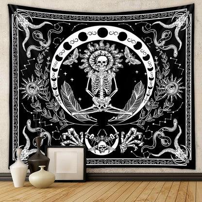 Line Drawing Background Cloth Bohemian Style Decor Tapestry GEMROCKY-Decoration-73*95cm-10-