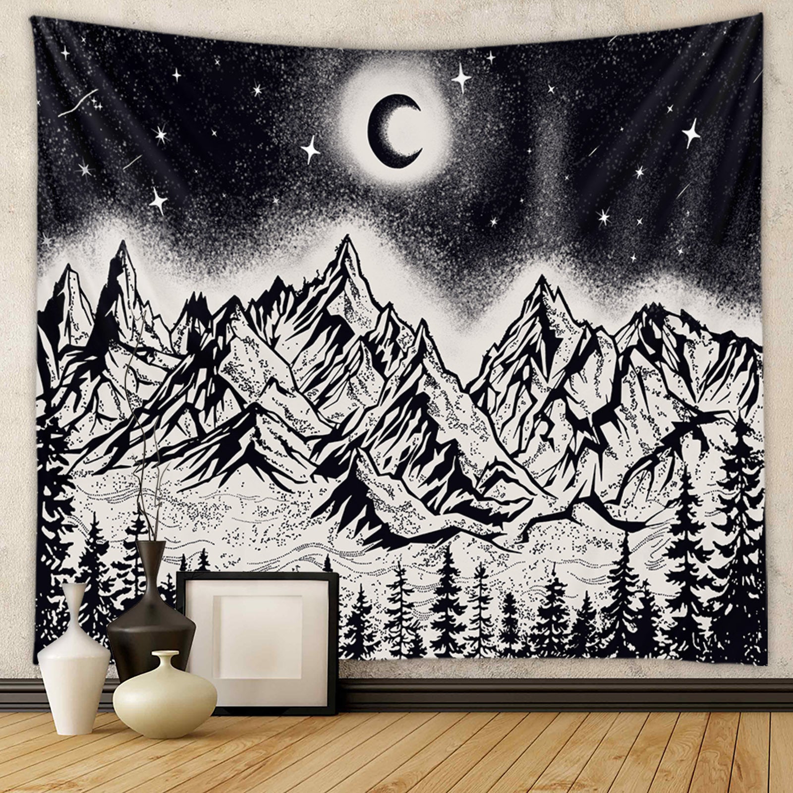 Line Drawing Background Cloth Bohemian Style Decor Tapestry GEMROCKY-Decoration-73*95cm-2-