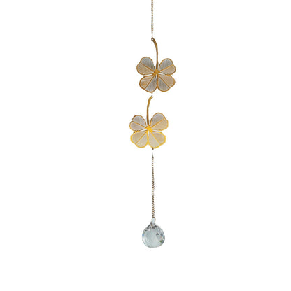 Lotus Maple Clover Slice Pendant Suncatcher Ornaments GEMROCKY-Decoration-