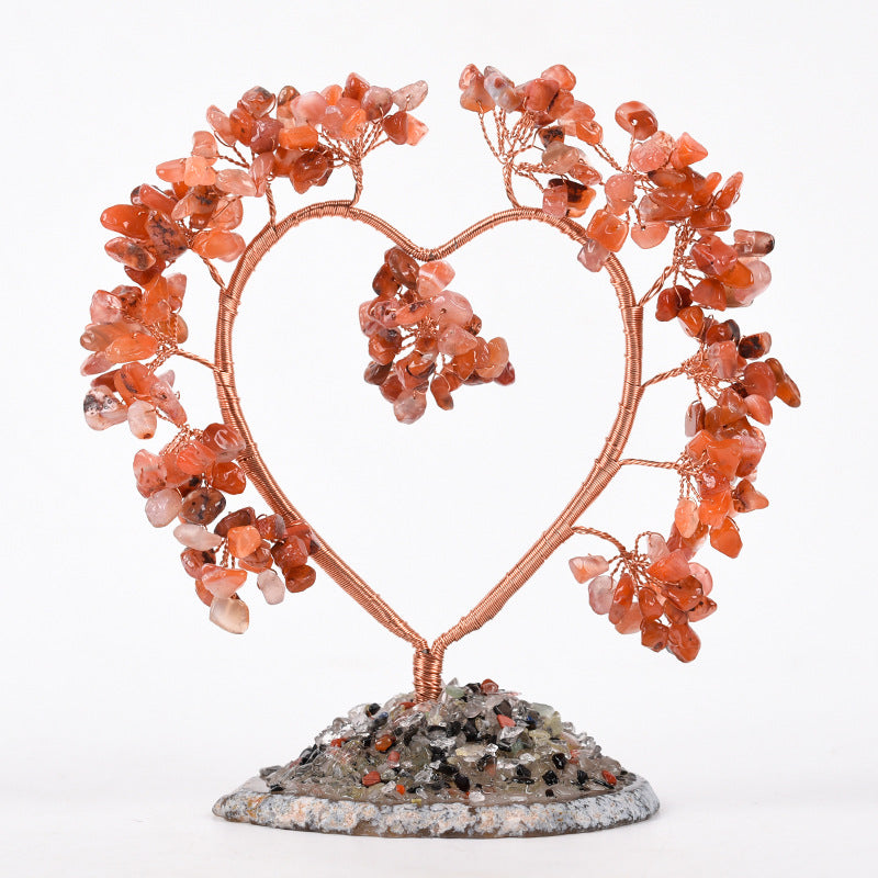 Love Shape Lucky Chips Gem Trees GEMROCKY-Decoration-Red Agate-