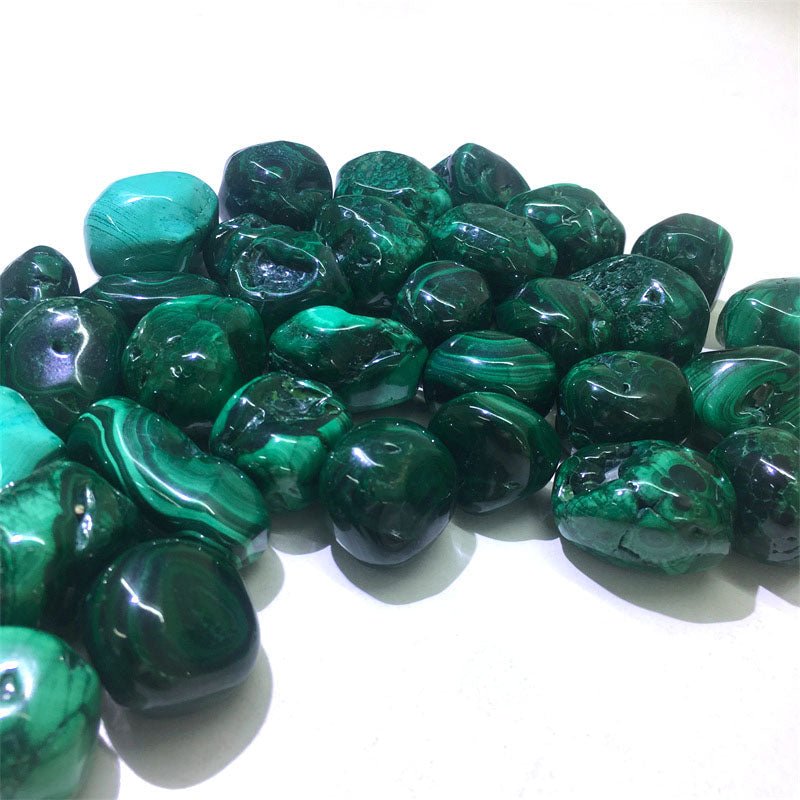 Malachite Tumble Stones GEMROCKY-Tumbles-