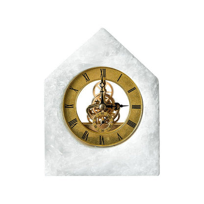 Marble Desk Clock Table Home Ornaments GEMROCKY-Decoration-Short 12*7*15.5cm-