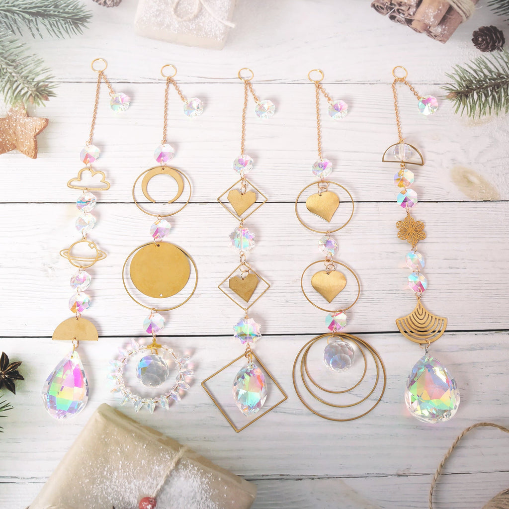 Metal Slice Chain Colorful Pendant Suncatcher Ornaments GEMROCKY-Decoration-
