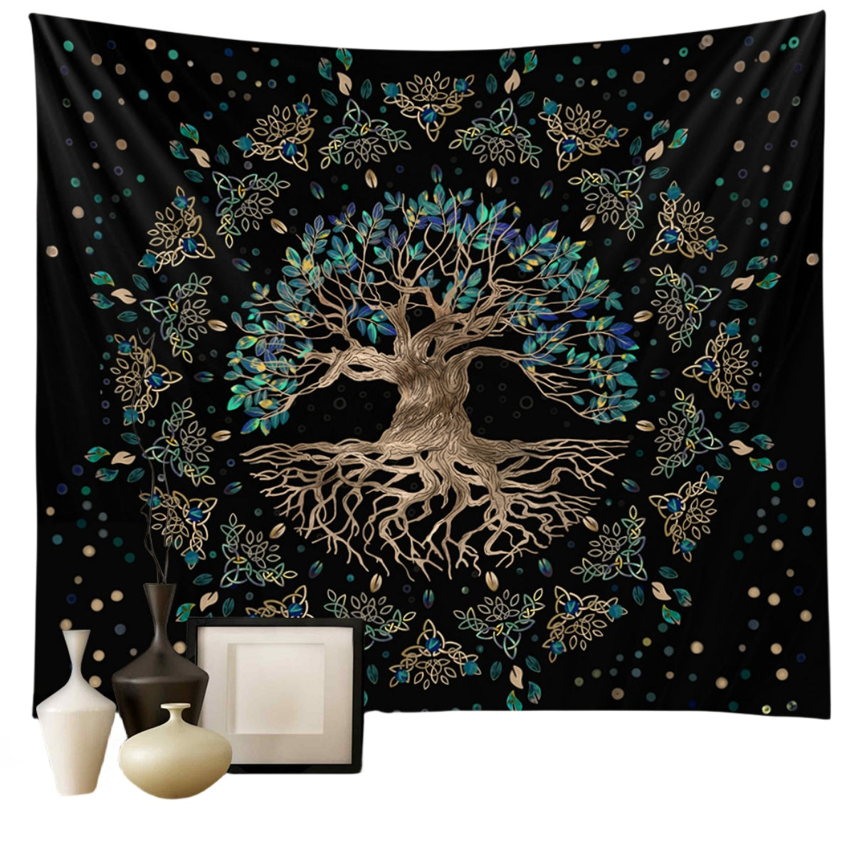 Metaphysics Background Cloth Bohemian Style Tarot Tapestry GEMROCKY-Decoration-73*95cm (brushed hair)-LIFE TREE-