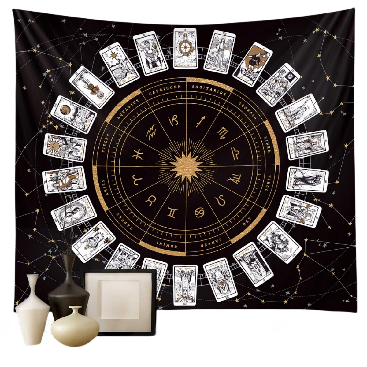 Metaphysics Background Cloth Bohemian Style Tarot Tapestry GEMROCKY-Decoration-73*95cm (brushed hair)-TAROTS-