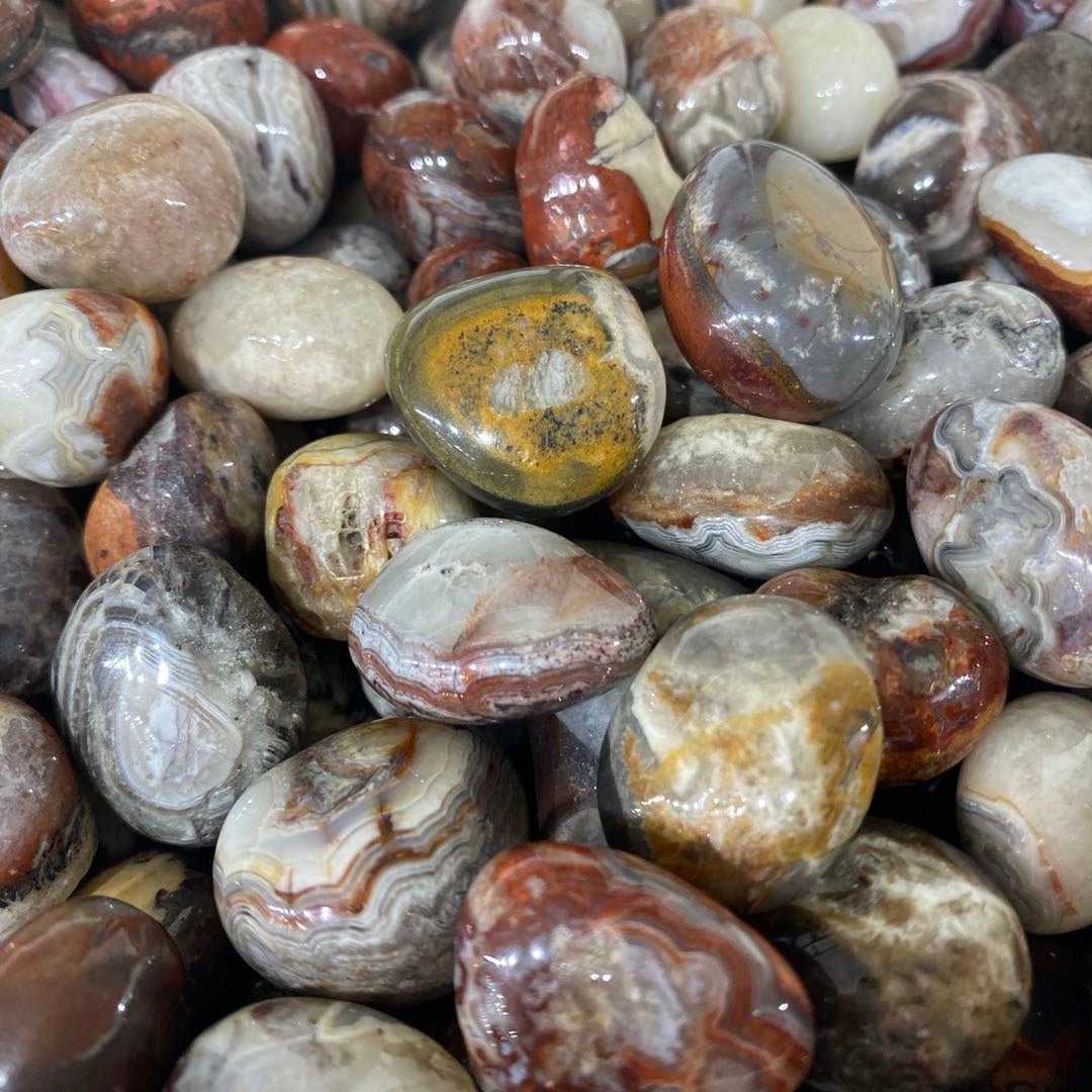 Mexican Agate Tumble Stones GEMROCKY-Tumbles-