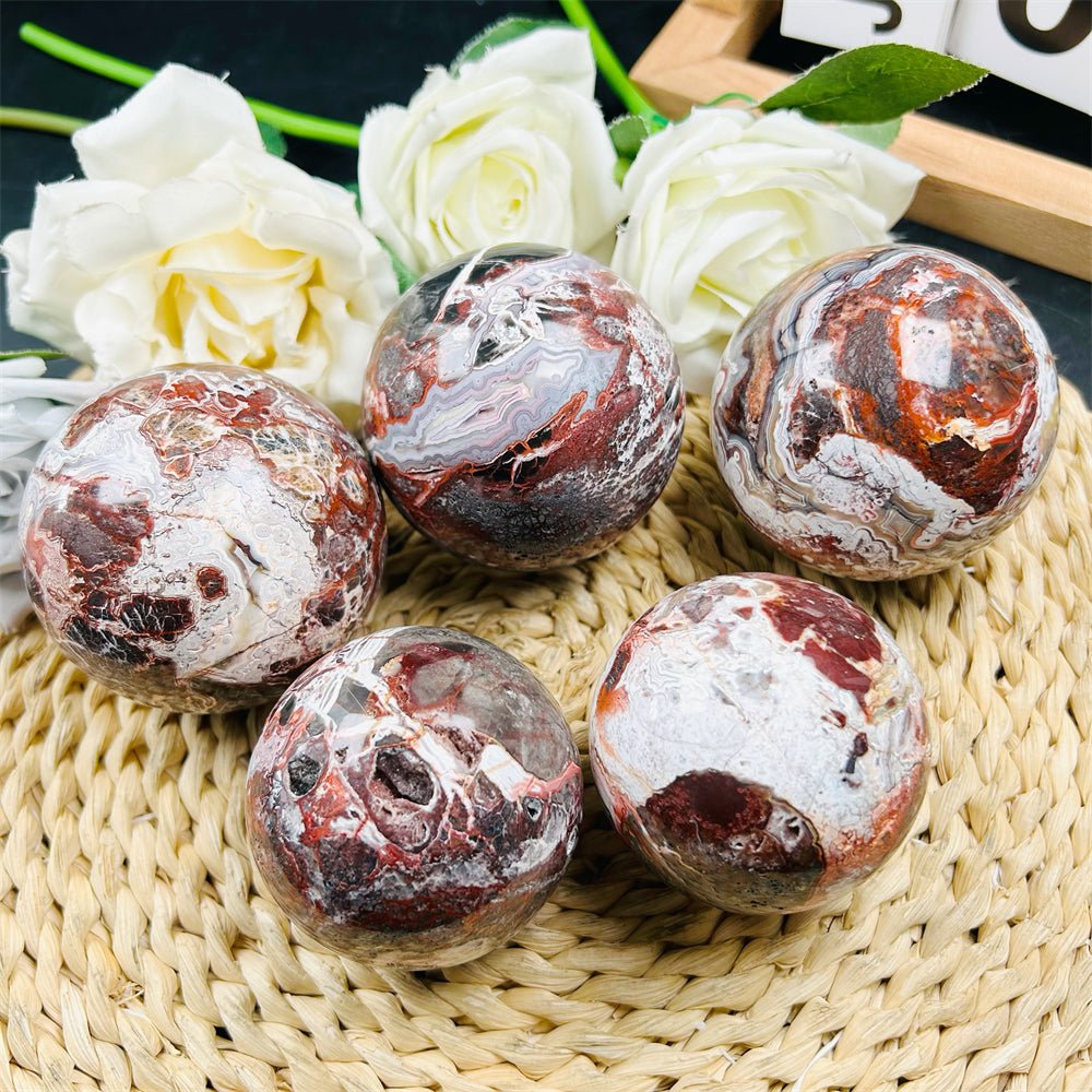 Mexico Agate Spheres GEMROCKY-Spheres-